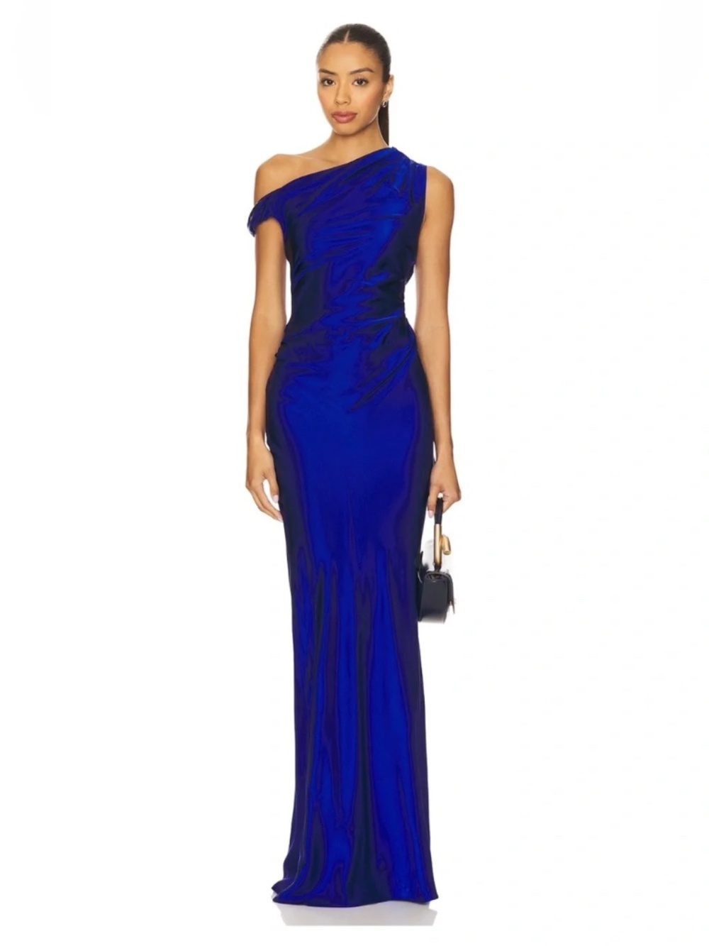 Amanda Uprichard Modesto Maxi Dress in Ultramarine Royal Blue Silk Size Medium